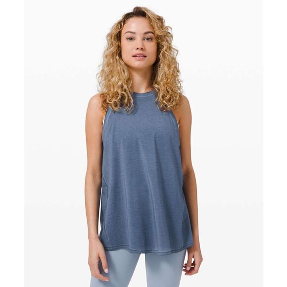 Lululemon All Tied Up Tank Washed Ink Blue - Picture 2 of 7